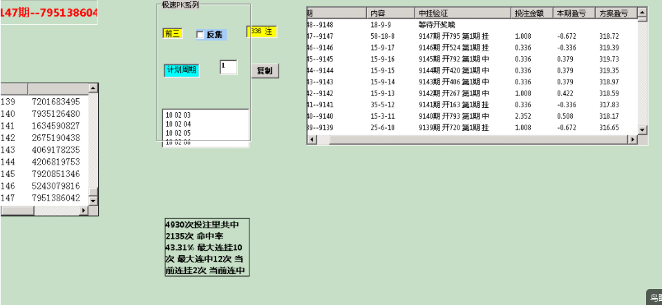 PK王者 前三336注真命之子计划出号 5000期无亏损